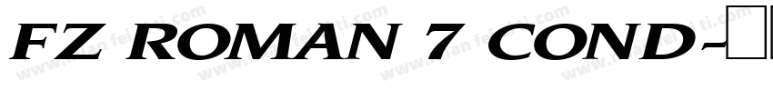 FZ ROMAN 7 COND字体转换
